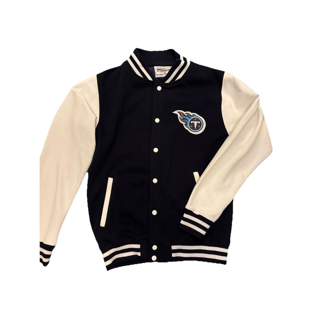 BROdenim By Laura Brodigan Tennessee Titans Varsity Knit Jacket‎ Size Med EUC